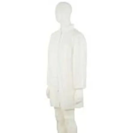 Produktfoto 1 von 3M Laborkittel M, Unisex, Polypropylen, Weiß, 50 pro Paket Stk, Reißverschluss