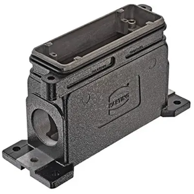 Produktfoto 1 von HARTING Han HPR Oberflächenmontiertes Gehäuse Schraubbefestigung, SMD 24B Haube für seitliche Kabeleinführung, IP65,