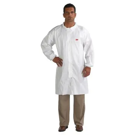 Produktfoto 1 von 3M Einwegartikel Unisex Laborkittel, Polypropylen Weiß, Größe 2XL