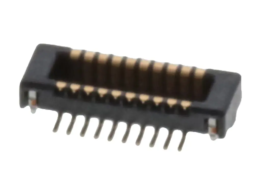 Produktfoto 1 von Molex 55909 Leiterplattenleiste Vertikal, 20-polig / 2-reihig, Raster 0.4 mm Raster SMD, Platine-Platine, Unisoliert