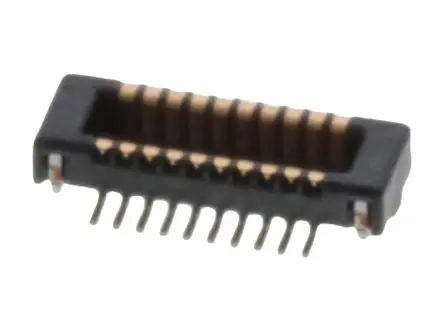 Produktfoto 1 von Molex 55909 Leiterplattenleiste Vertikal, 20-polig / 2-reihig, Raster 0.4 mm Raster Oberfläche, Platine-Platine,