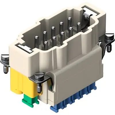 Produktfoto 1 von HARTING Han ES Press Hochleistungssteckverbinder-Einsätze und -Module Stecker, 10-polig 16A,