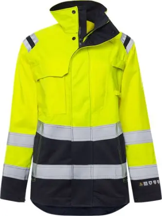 Produktfoto 1 von Fristads 122195 Damen Warnschutzjacke, 2 % antistatische Faser Marine, Gelb, Größe M
