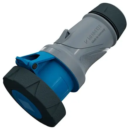 MENNEKES PowerTOP Xtra Netzstecker Anthrazit, Schwarz, Blau, Fehgrau 3P, 230V, Kabel 180° IP67, IP69 32A