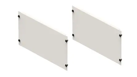 Produktfoto 1 von Aten Stahl Frontplatte 6 U, Weiß 266 mm 482mm
