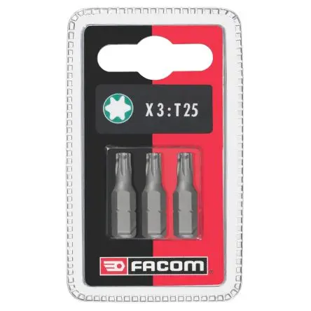Produktfoto 1 von Facom Innensechsrund Innensechsrund Lobular Sechskant-Schraubenschlüsselsatz 6.35 mm T30, Länge 25 mm, 3-teilig