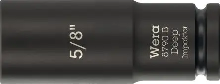 Produktfoto 1 von Wera 3/8 in, 5/8 in Tiefschlag-Stecknuss Tiefschlag-Stecknuss Stahl geschmiedet, 63mm