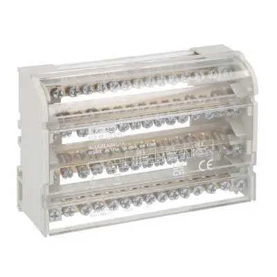 Produktfoto 1 von Lovato Verteilerblock 15-polig / 500V 125A, Polyamid Hellgrau, IP20