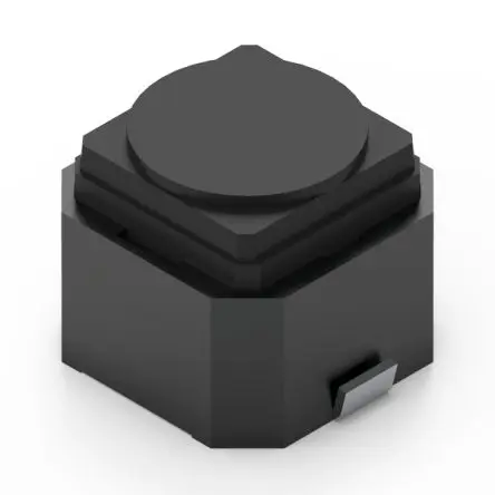 Produktfoto 1 von Wurth Elektronik Taster Nein Rund, SMD 50mA Tastend 5 mm Schwarz SMD B. 6mm L. 6 mm