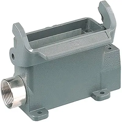 Produktfoto 1 von HARTING Han A Oberflächenmontiertes Gehäuse Einhebel 1, SMD 16A Oberflächenmontiertes Gehäuse, IP65