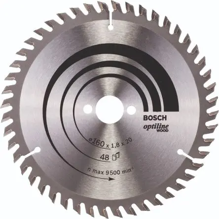 Produktfoto 1 von Bosch 48 Hartmetall Holz Kreissägeblatt, Ø 160 mm 1