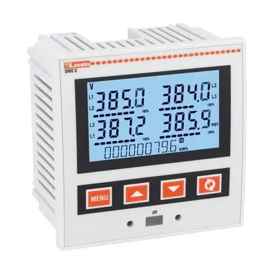 Produktfoto 1 von Lovato DMG Energiemessgerät LCD 92 mm x 92 mm Energiemessgerät / 3-phasig