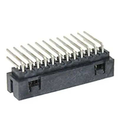 Produktfoto 1 von Molex 151119 Leiterplattenleiste gewinkelt, 34-polig / 2-reihig, Raster 2 mm Raster Oberfläche, Kabel-Platine, Ummantelt