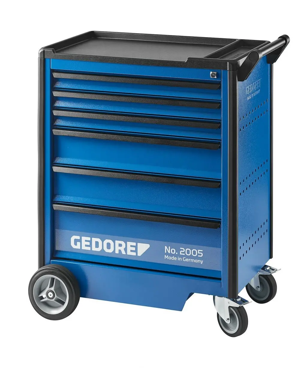 Produktfoto 1 von Gedore Blech Werkzeugwagen, Typ Werkzeugwagen 6 Schubladen mit Rädern, 1020 mm x 605 mm x 865 mm