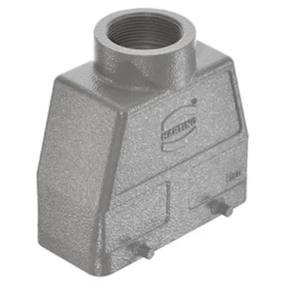 Produktfoto 1 von HARTING Han B Haube Doppelter Hebel 2, Kabel 16B Haube für obere Kabeleinführung, IP65, IP66, IP67