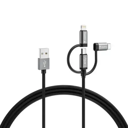 Produktfoto 1 von Varta Stecker 57937101111 USB-Kabel, USB Typ A Stecker / USB Typ C, 3.5 mm USB Typ C Schwarz