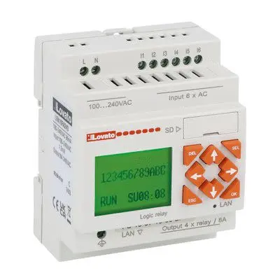 Produktfoto 1 von Lovato LRK10 Modul, 6 Eing. Relais Ausg.Typ Stromstärke und Spannung Eing.Typ