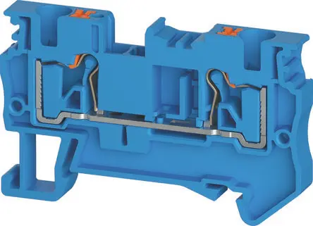 Produktfoto 1 von Wieland Anschlussklemmenblock DIN-Schiene 1 Blau, 4mm², 800V Einsteck-Anschluss