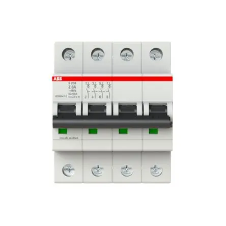 Produktfoto 1 von 2001 Technology S200 Miniaturüberlastschalter Typ Z, Pol 4-polig 8A 440V ac, Abschaltvermögen 20 kA S200 110 V
