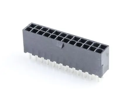 Produktfoto 1 von Molex 46207 Leiterplattenleiste Vertikal, 24-polig / 2-reihig, Raster 4.2 mm Raster Oberfläche, Platine-Platine,
