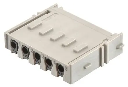 Produktfoto 1 von HARTING Han Yellock Hochleistungssteckverbinder-Einsätze und -Module Stecker, 5-polig 10A,