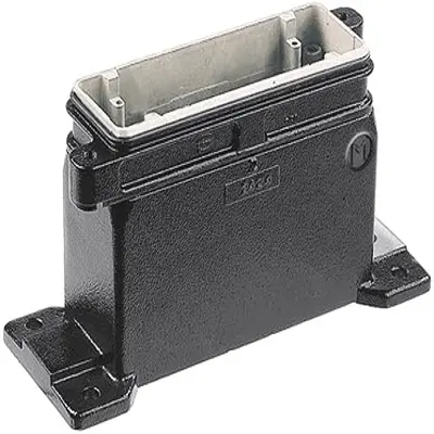 Produktfoto 1 von HARTING Han HPR Oberflächenmontiertes Gehäuse Schraubbefestigung, SMD 10B Haube für seitliche Kabeleinführung, IP65,