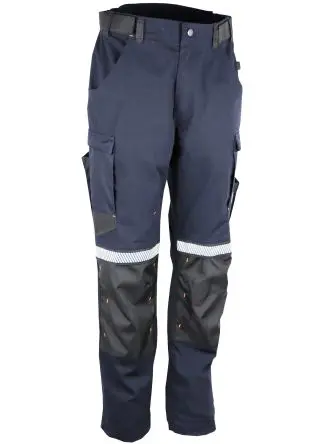 Produktfoto 1 von SINGER SAFETY PETRAM Unisex Arbeitshose 3 % Elastan, 39 % Polyester, 58 % Baumwolle Schwarz, Marineblau M x 5cm