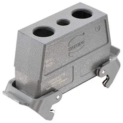 Produktfoto 1 von HARTING Han B Gehäuse Doppelter Hebel 2, Kabel 24B Kupplungsgehäuse, IP65
