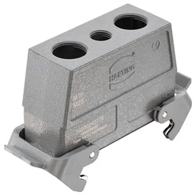 Produktfoto 1 von HARTING Han B Gehäuse Doppelter Hebel 2, Kabel 24B Kupplungsgehäuse, IP65