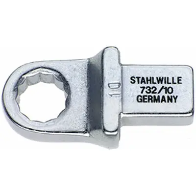 Produktfoto 1 von STAHLWILLE, 9 x 12 mm Vierkant Ringschlüsseleinsatz, Vernickelt, 10 mm