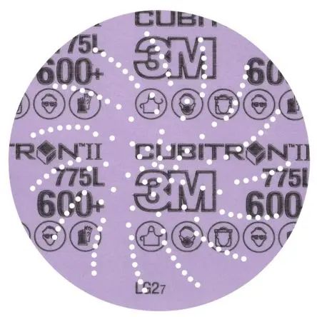 Produktfoto 1 von 3M 775L Präzisionsgeformtes Keramikkorn Folienscheibe Scheibe Ø 127 mm, Korngröße 600+ Super Fein 250 per case
