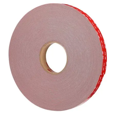 Produktfoto 1 von 3M 7100395593 3M VHB Acrylschaum Schaumstoff Klebeband doppelseitig, Grau, Stärke 1.6 mm, 33mm x 25 mm, 92N/cm