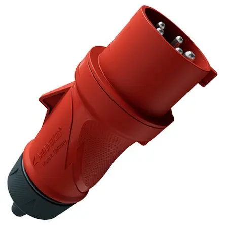 Produktfoto 1 von MENNEKES PowerTOP Xtra G Netzstecker Anthrazit, Rot, Fehgrau 5P, 400V, Kabel 180° IP54 16A