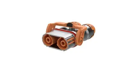 Produktfoto 1 von Amphenol Industrial PowerMate Anschluss, Kabel 520A, 2-reihig, 2-polig, Buchse, 70mm², Stecker