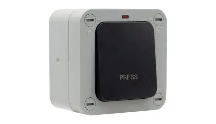 Produktfoto 1 von Timeguard TW1 Universalgehäuse 1-teilig, 2 Wege Grau IP66 20A, Polycarbonat