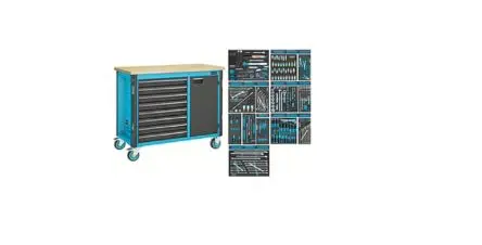 Produktfoto 1 von HAZET 179NW-8 Werkbank Stahl Werkbank L. 1150 mm B. 600mm H. 964 mm, Traglast 1000kg