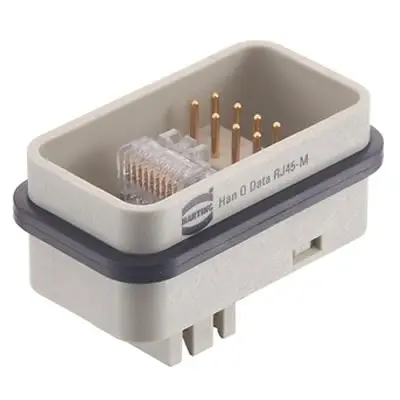 Produktfoto 1 von HARTING Han Q Hochleistungssteckverbinder-Einsätze und -Module Stecker, 8-polig 5A, Stromversorgungssteckverbinder in