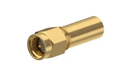 Produktfoto 1 von Huber+Suhner SMA Stecker Anschluss SMA-Steckverbinder, Frei hängend, für RG-Kabel, 50 Ω Crimpbefestigung, Gerade