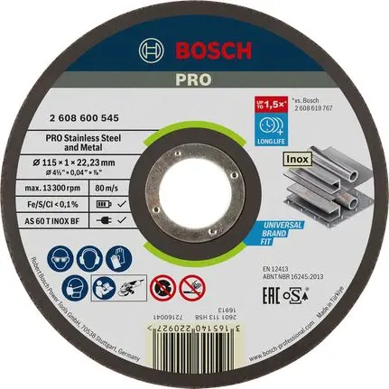 Produktfoto 1 von Bosch Rapido Aluminiumbeschichtet Ø 115 mm 1 pro Paket