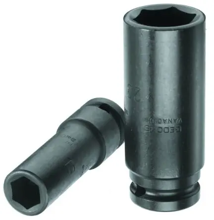 Produktfoto 1 von Gedore 1/2 in, 1/2 in Schlag Schlag-Steckschlüssel lang Stahl, 77mm