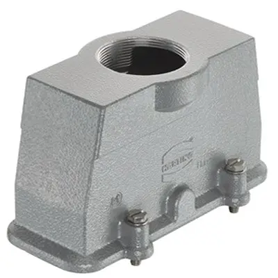 Produktfoto 1 von HARTING Han HP Haube Schraubbefestigung, Kabel 24B Haube für obere Kabeleinführung, IP66, IP68, IP69, IPx9K