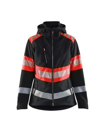 Produktfoto 1 von Blaklader 4404 Damen Warnschutzjacke, Elastan, Polyester Schwarz, Rot, Größe S