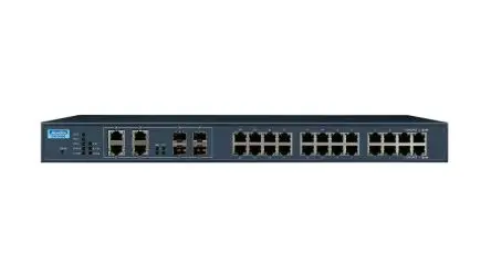 Produktfoto 1 von Advantech Verwalteter Ethernet-Switch 28-Port Managed Ethernet Switch Power Over Ethernet 1Gbit/s