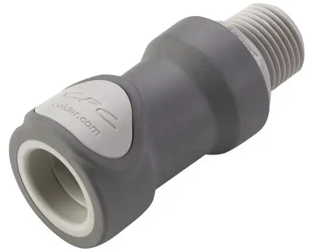 Produktfoto 1 von Colder Products Pneumatische Schnellkupplung Schlauchverbinder, Glasfaserverstärktes Polypropylen 1/2 in, Anschluss,