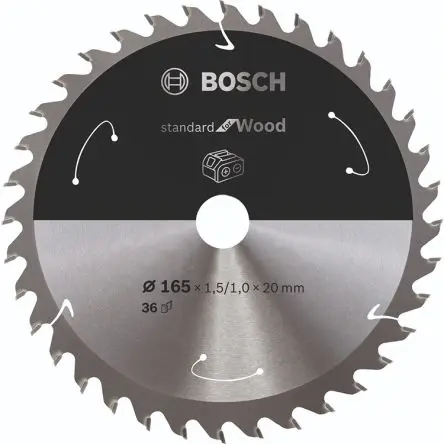 Produktfoto 1 von Bosch 36 Polykristalliner Diamant Holz Sägeblatt, Ø 165 mm 1