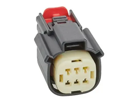 Produktfoto 1 von Molex 33472 Steckverbindergehäuse, Kabel, Steckverbinderbaugruppe, Crimp-Anschlussklemme, Buchse, 6-polig, Grau /