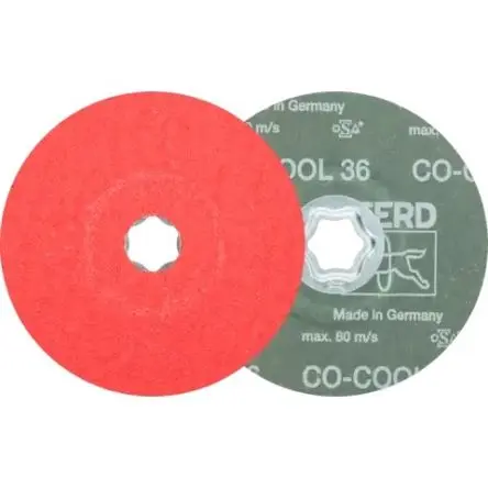 Produktfoto 1 von PFERD Rüggeberg France COMBICLICK Keramik Fiberscheibe Ø 125 mm, Korngröße 36 25 Stück