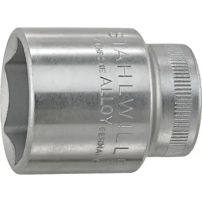 STAHLWILLE 3/8 in Sechskant Buchse SW 10 mm Vierkant x 27.00 mm