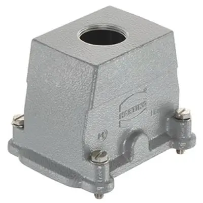 Produktfoto 1 von HARTING Han HP Haube Schraubbefestigung, Kabel 10B Haube, IP66, IP68, IP69, IPx9K
