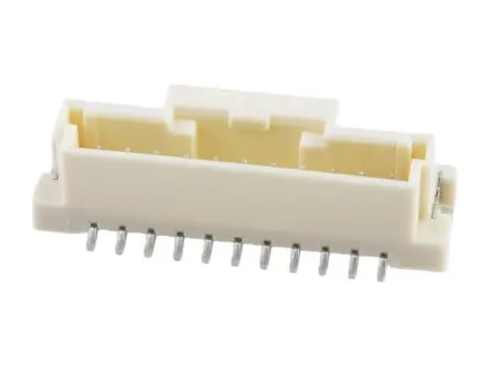 Produktfoto 1 von Molex 560020 Leiterplattenleiste Vertikal, 11-polig / 1-reihig, Raster 2 mm Raster Oberfläche, Kabel-Platine, Ummantelt